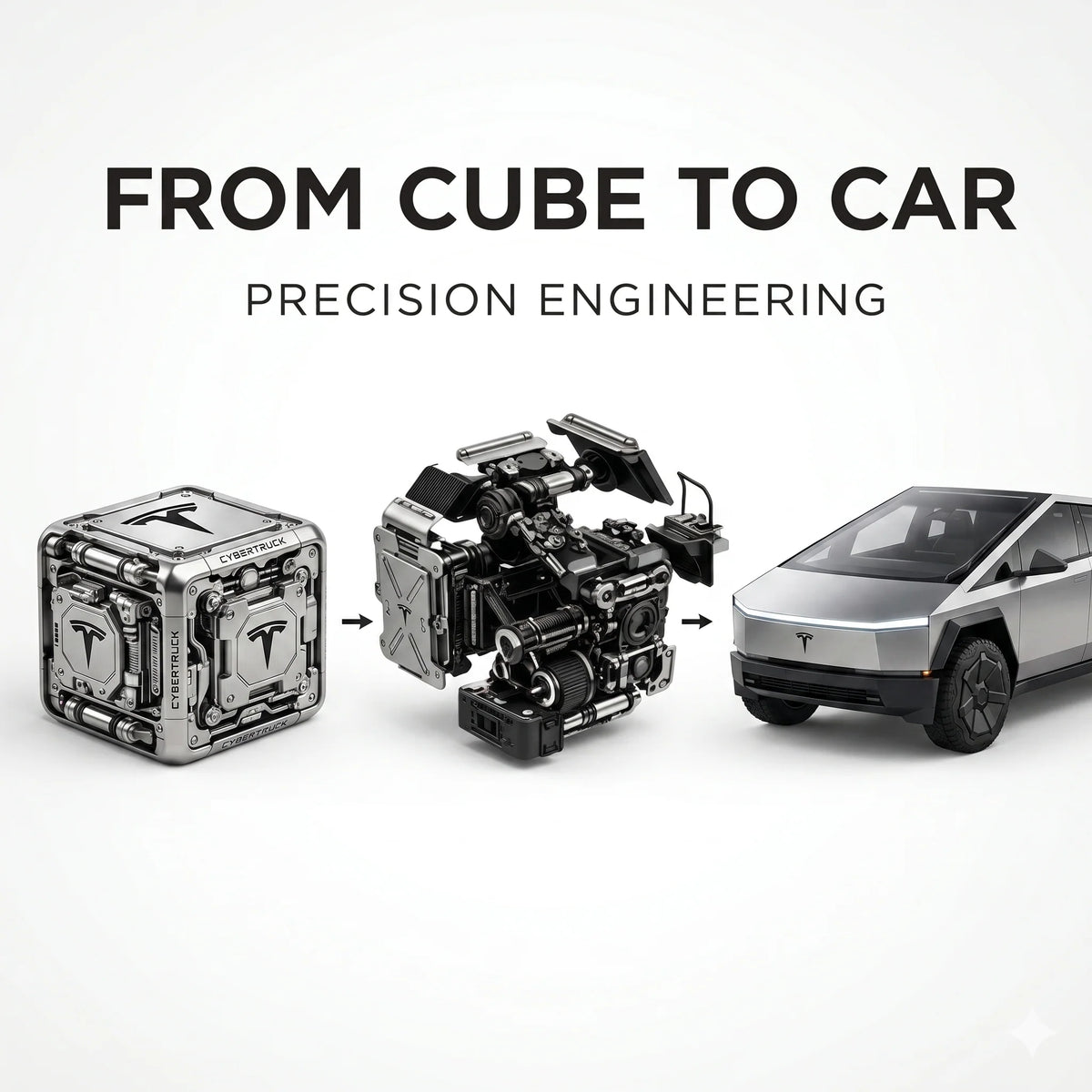Mechanical Transformation Cube - Tesla CyberTruck